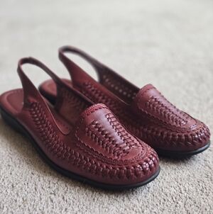 Leather Slingback Flats